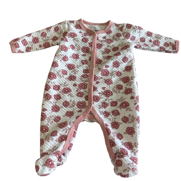 Duck Duck Goose Floral one-piece outfit/sleeper 0-3M Baby Girl - Picture 1 of 3